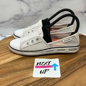 Women's sz 5.5-Columbia White Mesh Vulc N Vent Slip On Casual Boat ShoesSneakers